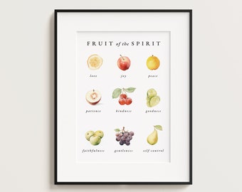 Fruit of the Spirit Print, Christian Home Decor (Digital Download)