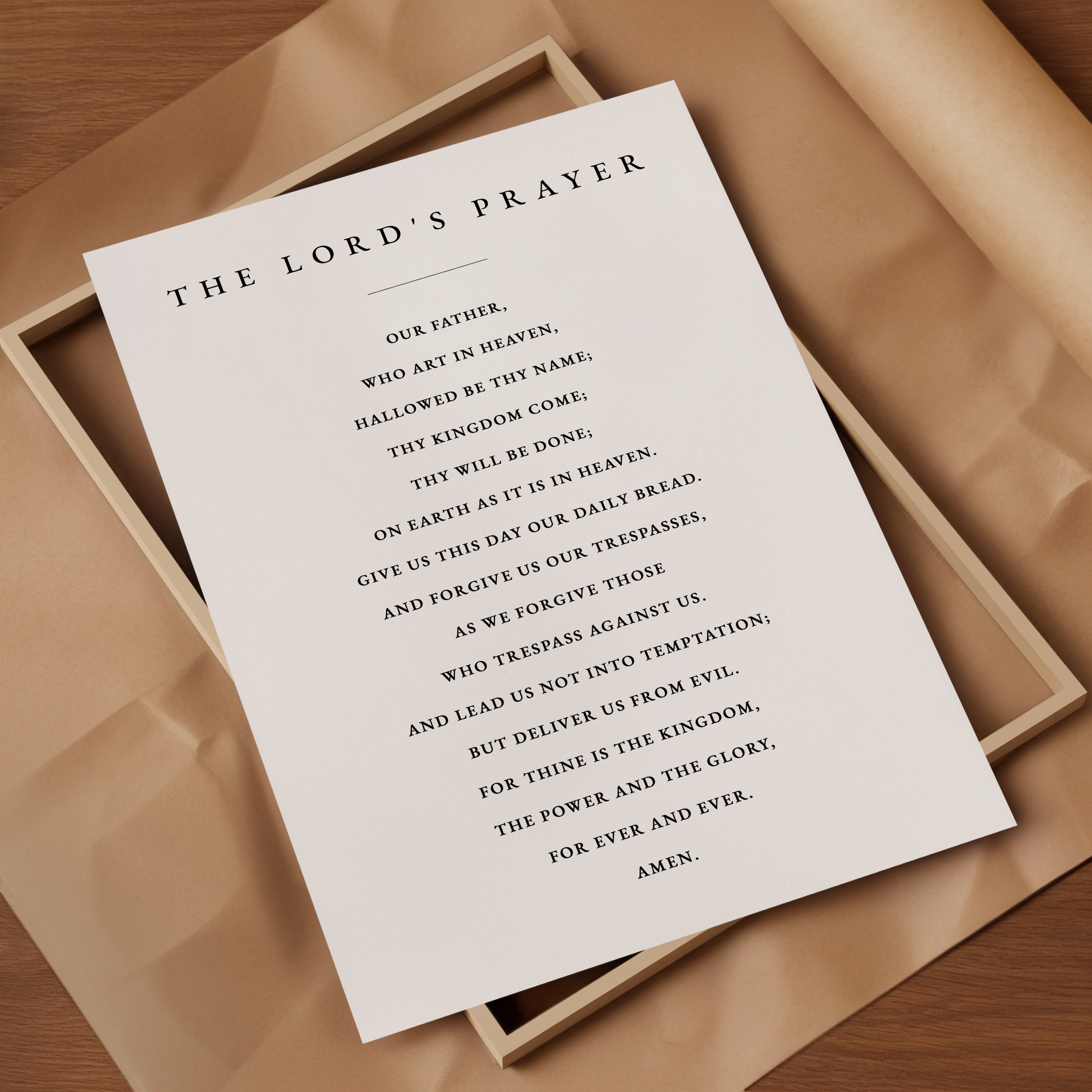 The Lord's Prayer Art Print – Botanical Christian Wall Art (digital ...