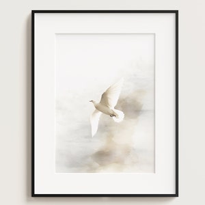 Christian Dove, Holy Spirit, Religious Art, Digital Download, Jesus Wall Art, Bird Art, Bible Christian Gift, Boho Art, Jesus Art