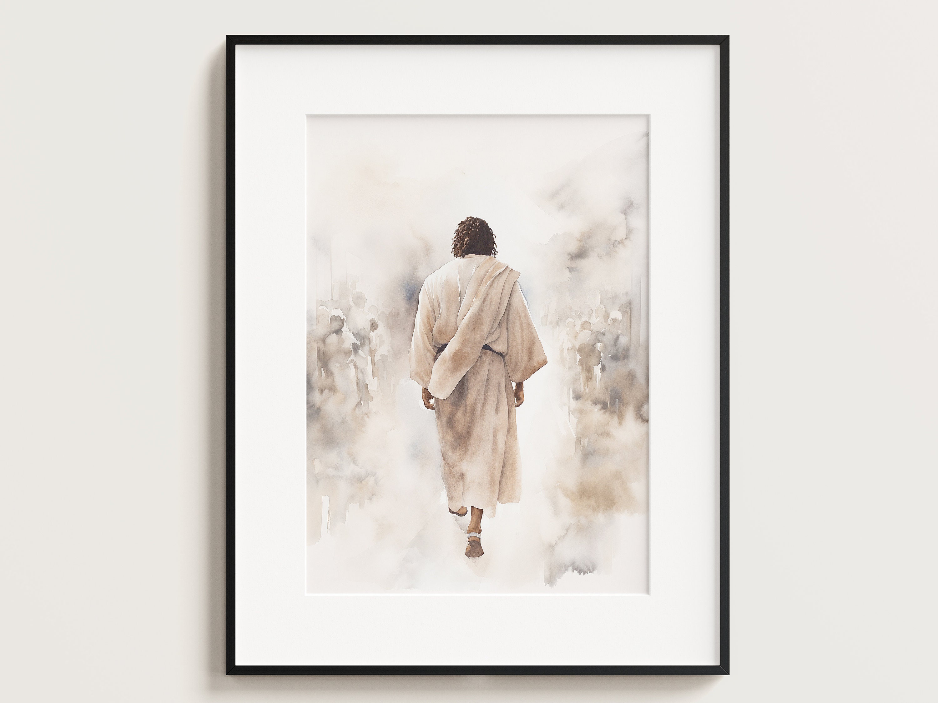 Jesus Walking Into Heaven Jesus Portrait Jesus Painting Etsy