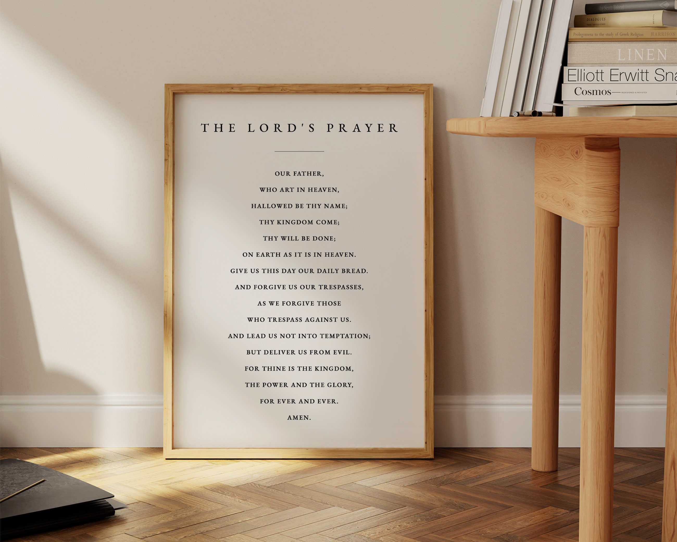 The Lord's Prayer Art Print – Botanical Christian Wall Art (digital ...