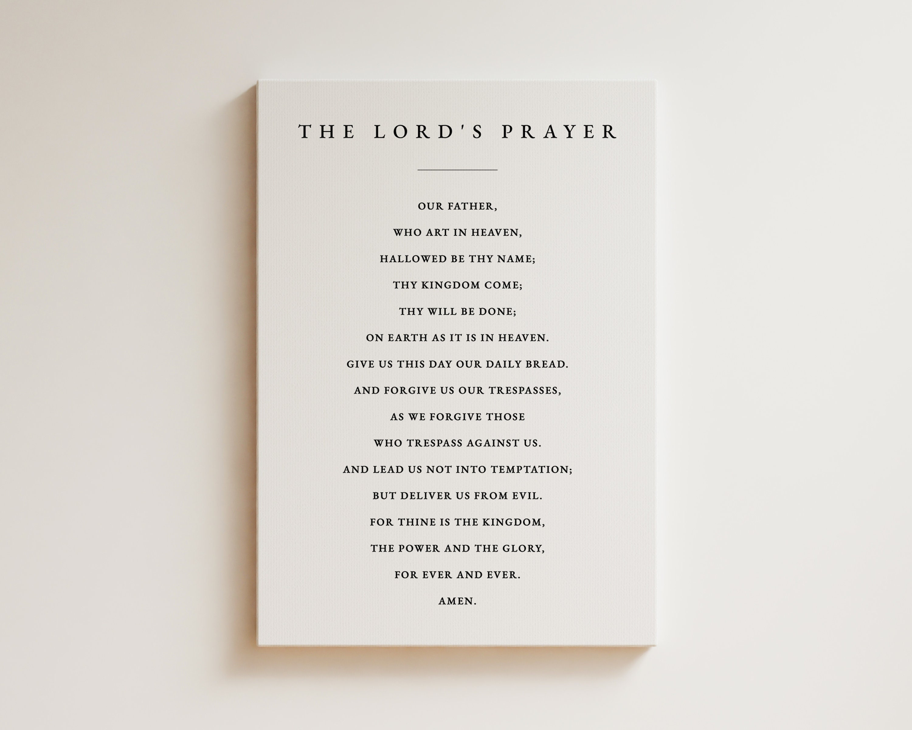 The Lord's Prayer Art Print – Botanical Christian Wall Art (digital ...