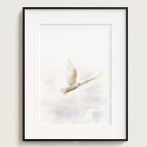Christian Dove, Holy Spirit, Religious Art, Digital Download, Jesus Wall Art, Bird Art, Bible Christian Gift, Boho Art, Jesus Art