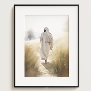 Jesus on the Path, He is Risen, Saviour, Christian Wall Art, Jesus Painting, Jesus Wall Art, Bible Verse Wall Art, Printable Wall Art