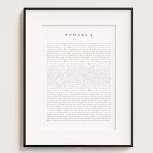 Romans 8, Bible Verse Wall Art, Christian Printable Scripture Print, Bible Verse Digital Download Christian Wall Print, Christian Wall Decor