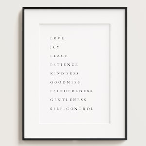 Galatians 5:22-23, Fruit of the Spirit Wall Art, Fruit of the Spirit Print, Bible Verse Wall Art, Scripture Wall Art, Christian Printable