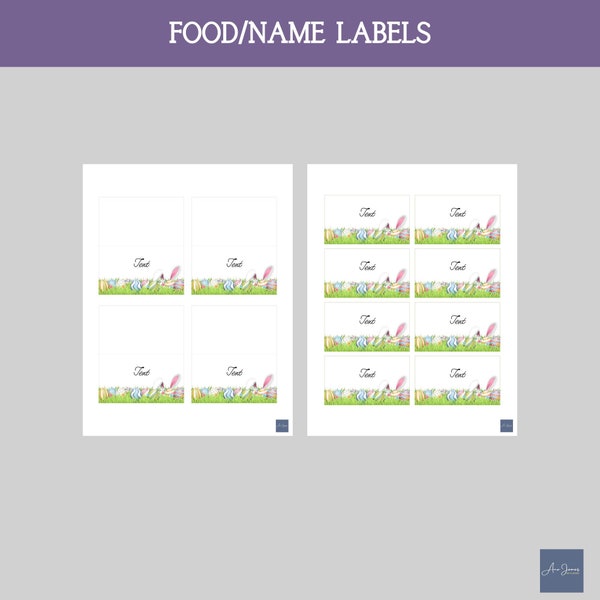 Editable Easter Religious Food Tag Easter Buffet Label Easter Religious Food Tent Card Label Place Card Table Card Template Digital Download