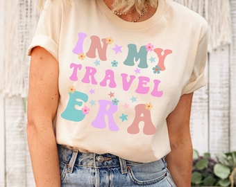 In my Travel Era shirt, Funny In my travel Era Shirt, gift for traveler, vacay tees, retro floral In my era shirt, Traveler gift, adventurer