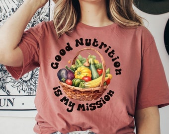 Nutritionist shirt,dietitian shirt,Vegan shirt,Good Nutrition shirt,healthy lifestyle shirts,cafeteria worker shirts,food worker, vegetarian