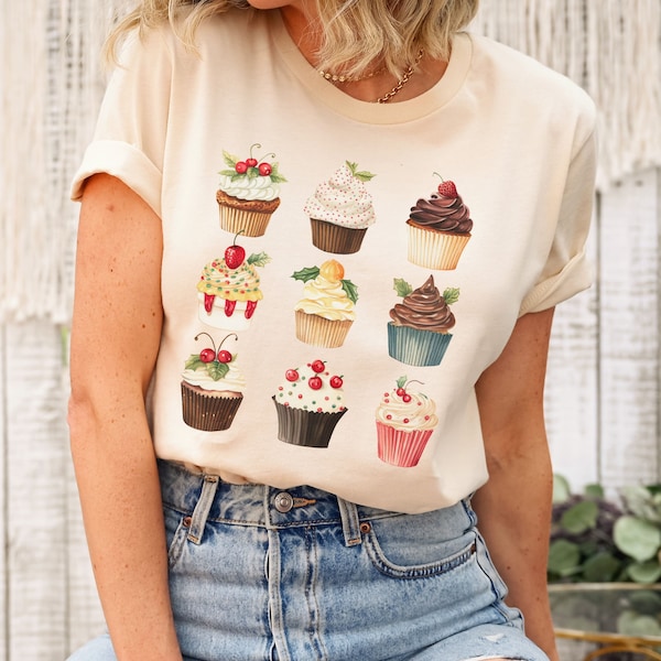 Cupcake Dessert Pattern Print Women Pullover Hoodie