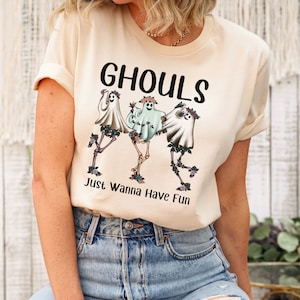 Ghouls Halloween shirts, Ghouls Just wanna have Fun shirts, halloween shirts, group halloween shirts, funny halloween skeleton ghouls shirts