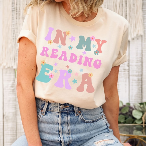 Reading shirt, In My Era Shirt, In my reading era shirt, floral bookworm shirt, concert shirt, book lover shirt, trendy era tshirt, bookish