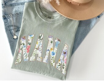 Comfort Colors® Vintage Floral Nana tshirt, Best Nana TShirt, Strong Woman Shirt, gift for mother's day, Cottagecore Nana tee, Women's shirt