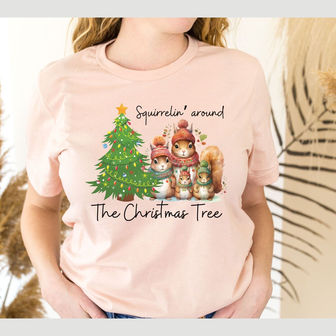 Squirrel Shirt Christmas Squirrel Shirts Xmas Squirrel Etsy