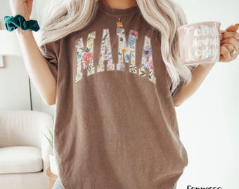Comfort Colors® Vintage Floral Mama shirt, Best Mama TShirt, Strong Woman Shirts, gift for mother's day, Cottagecore Mom tee, Women's tshirt