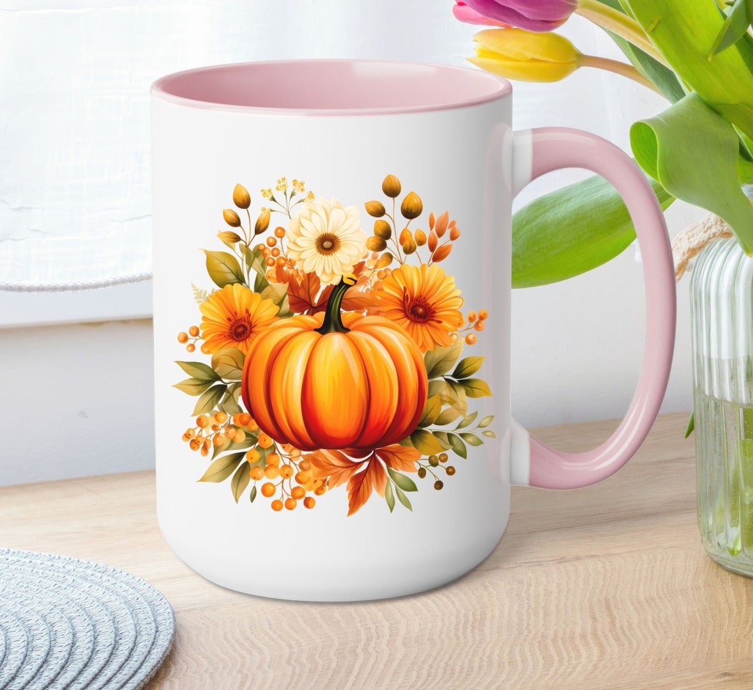 Pumpkin Mug,11oz Mug,15oz Mug,thanksgiving Mugs,two Tone Accent Mug ...