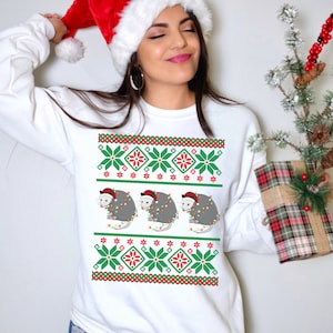 Ugly Christmas Sweater, ugly opossum sweatshirt, funny ugly xmas sweatshirt, funny possum sweater, opossum sweatshirts, possum ugly sweaters