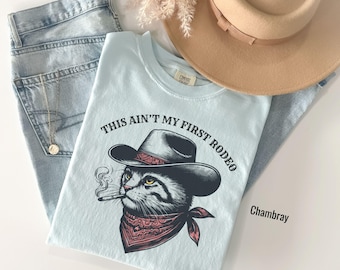 Camiseta vintage con meme de gato fumando, camiseta con gato fumando, camiseta con gato Brainrot de la generación Z, camiseta con gráfico Y2K, camiseta divertida y genial con gato, camiseta con gato del oeste, unisex