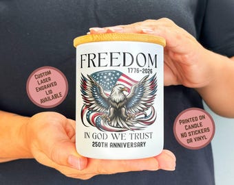 America 1776 candle, USA 250th Anniversary souvenir, Patriotic July 4th, Freedom candle, Semiquincentennial Gift, Independence Day celebrate