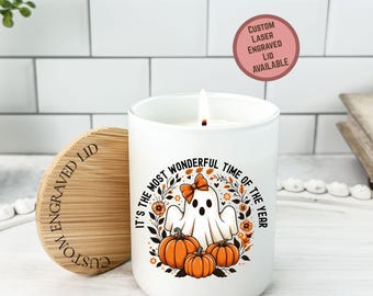 Fall Candle, Autumn Candle, Soy Candle, Clean Scents, Gift for Her, Holiday Candle, Housewarming Gift, Fall season candle, fall ghost candle