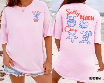 Girls Trip 2026 Shirt, Salty Beach Crew Tee, Bachelorette Party Shirts, Beach Vacation Shirt, Matching Girls Trip Shirts, Summer Coastal Tee