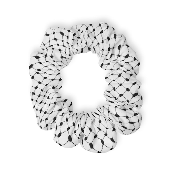 Palestine Keffiyeh Scrunchie Pattern Free Palestine Stop The Occupation Of Gaza, Hair, Bracelet Accessory