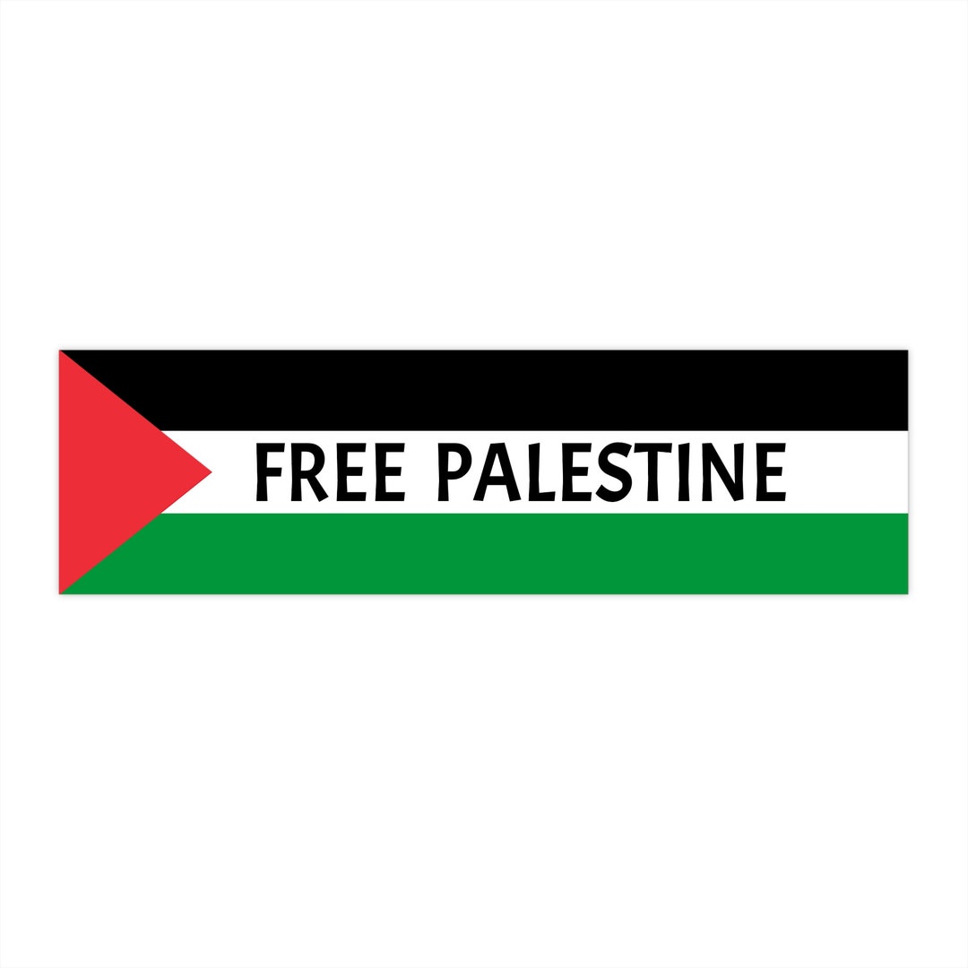 Free Palestine Bumper Sticker for Car Free Gaza Now Etsy
