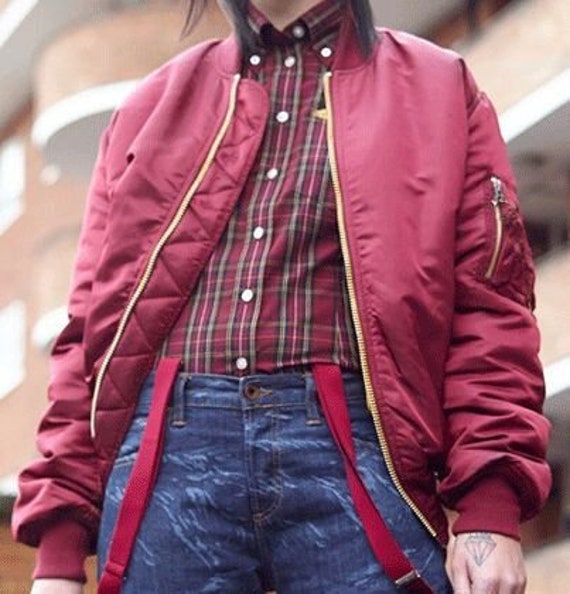 RARE Vintage Alpha Industries Bomber Jacket. Ladies XS S Coat. Y2K MA-1  Flight Jacket. Oxblood Burgundy Reversible Military Specs Coat - Etsy