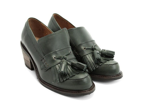 Deadstock John Fluevog Kiltie Loafers. Sculptural Platform  display picture 1