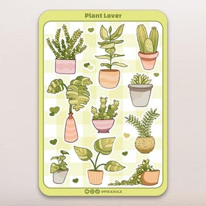 Plants Sticker Sheet / Plants Stickers / Planner Stickers / Illustration