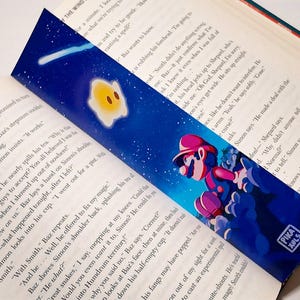 Super Mario Galaxy Lesezeichen / Super Mario Nintendo / Booklover Lesezeichen / Illustration