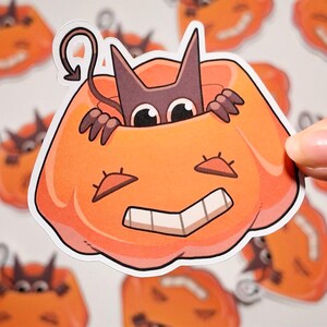 Sticker démon citrouille | Sticker mignon
