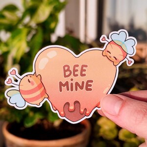 autocollant d'amour de mine d'abeille | Sticker Saint-Valentin miel et abeilles