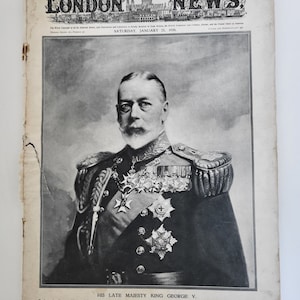 The Ilustrated London News. Muerte del difunto rey Jorge V. London News, 25 de enero de 1936.