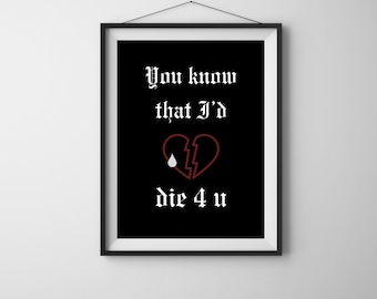 die 4 u ~ bring me the horizon digital print