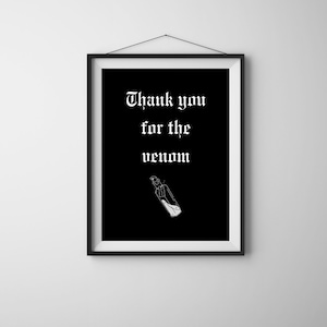 thank you for the venom ~ my chemical romance digital print