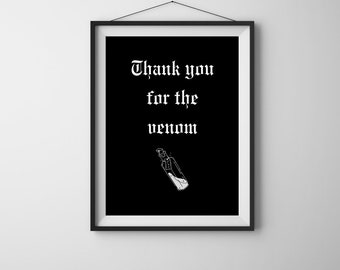 thank you for the venom ~ my chemical romance digital print
