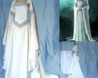 Galadriel Cosplay Kostuum Jurk Elf Koningin Outfits Halloween of Carnaval Pak