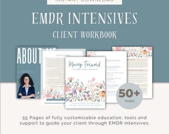 EMDR Intensive Client Workbook: Customizable Therapist Resource (PDF) Spring Floral