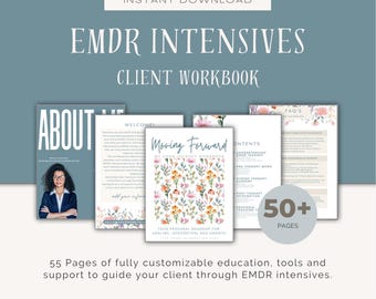EMDR Intensive Therapy Workbook: Customizable Client Resource (Editable PDF) Watercolor