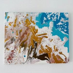fluid art, beach art, pouring painting