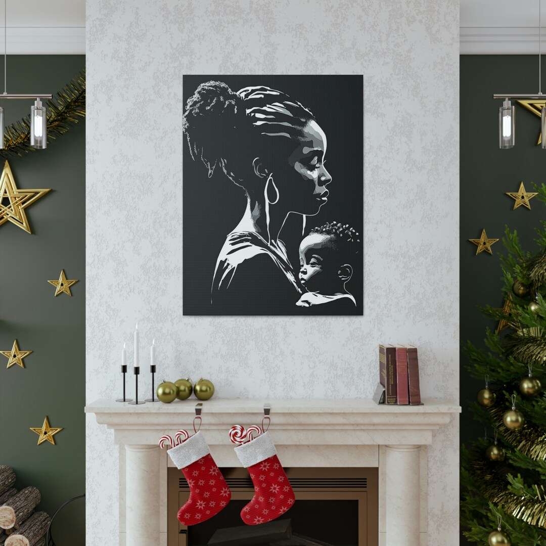 Black African American Art | Mother's Day Wall Art | 