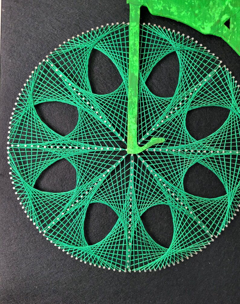 Vintage String Art, 1970s Sting Art, Penny Farthing String Art, Neon ...