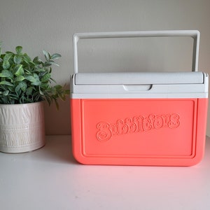 Coleman Bubblicious Bubble Gum Branded Promo Cooler, Bubble Gum Pink Color, 1990's Retro