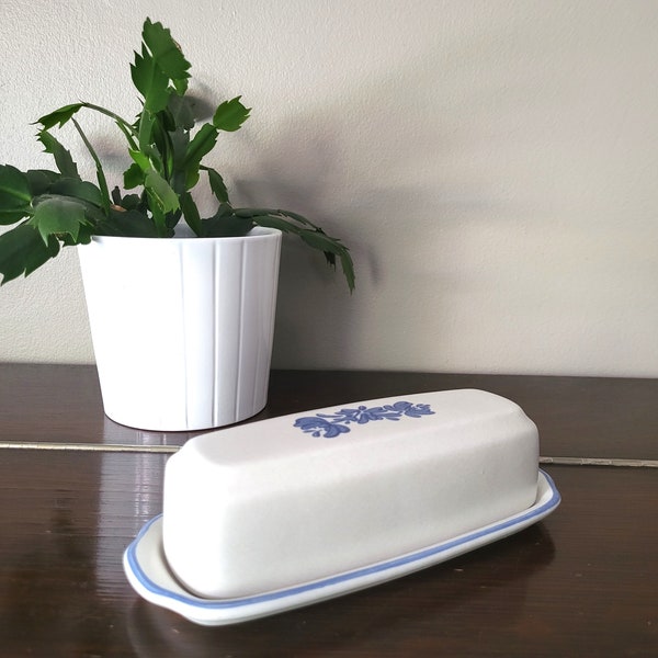 Vintage Pfaltzgraff Ceramic Butter Dish, Yorktowne Design Butter Dish, Stick of Butter Dish, Butter Dish with lid