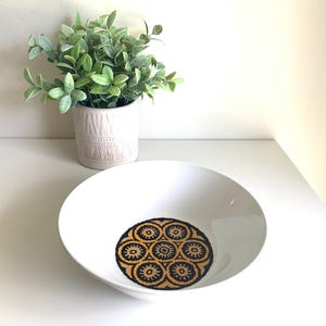 Vintage Johnson Bros Snowhite Serving Bowl, Ironstone Salad Bowl, Made in England, Large Vintage Serving Bowl