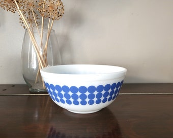 Vintage Pyrex Blue Polka Dot Mixing Bowl No. 403 2 .5 QT, Collectable Pyrex, Pyrex Mixing Bowls, Nesting Bowls