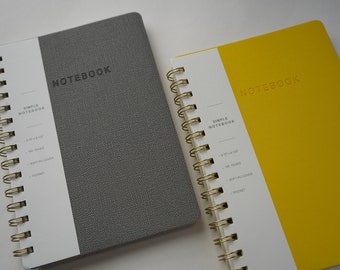 Cuaderno Espiral/ 160 Páginas Gruesas/ Cuaderno Diario/ 5.75" x 8.125"/