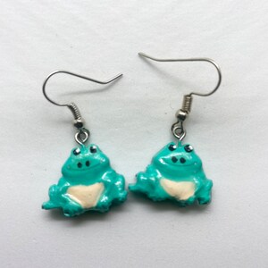 Cute Frog Clay Acrylic Earrings