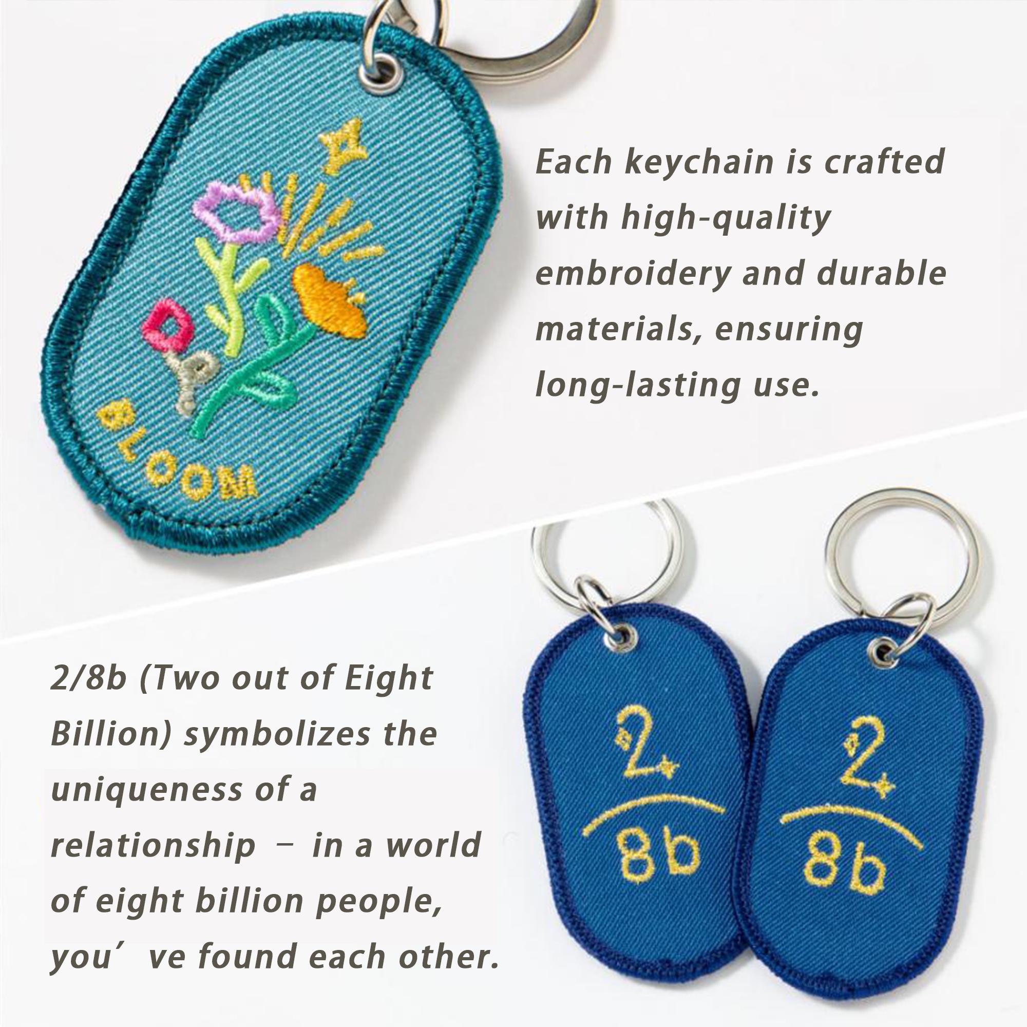 2/8b Pair Key Ring Gift Set – Slowly-no Enemy-laugh-go Home